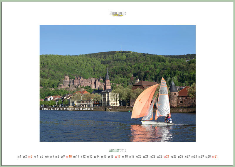 Heidelberg Segelboot auf dem Neckar - Ernst Winkler