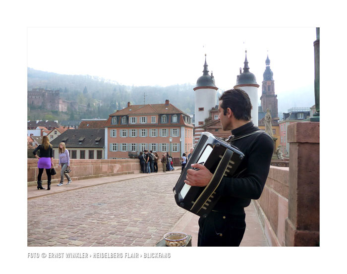 Heidelberg Musiker an der Brücke - Ernst Winkler